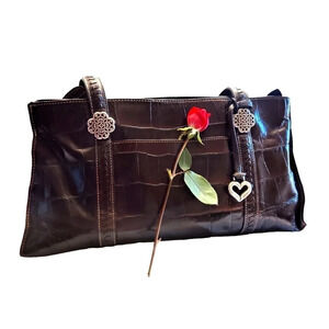 Brighton Croco Short Tote Bag EUC ❤️